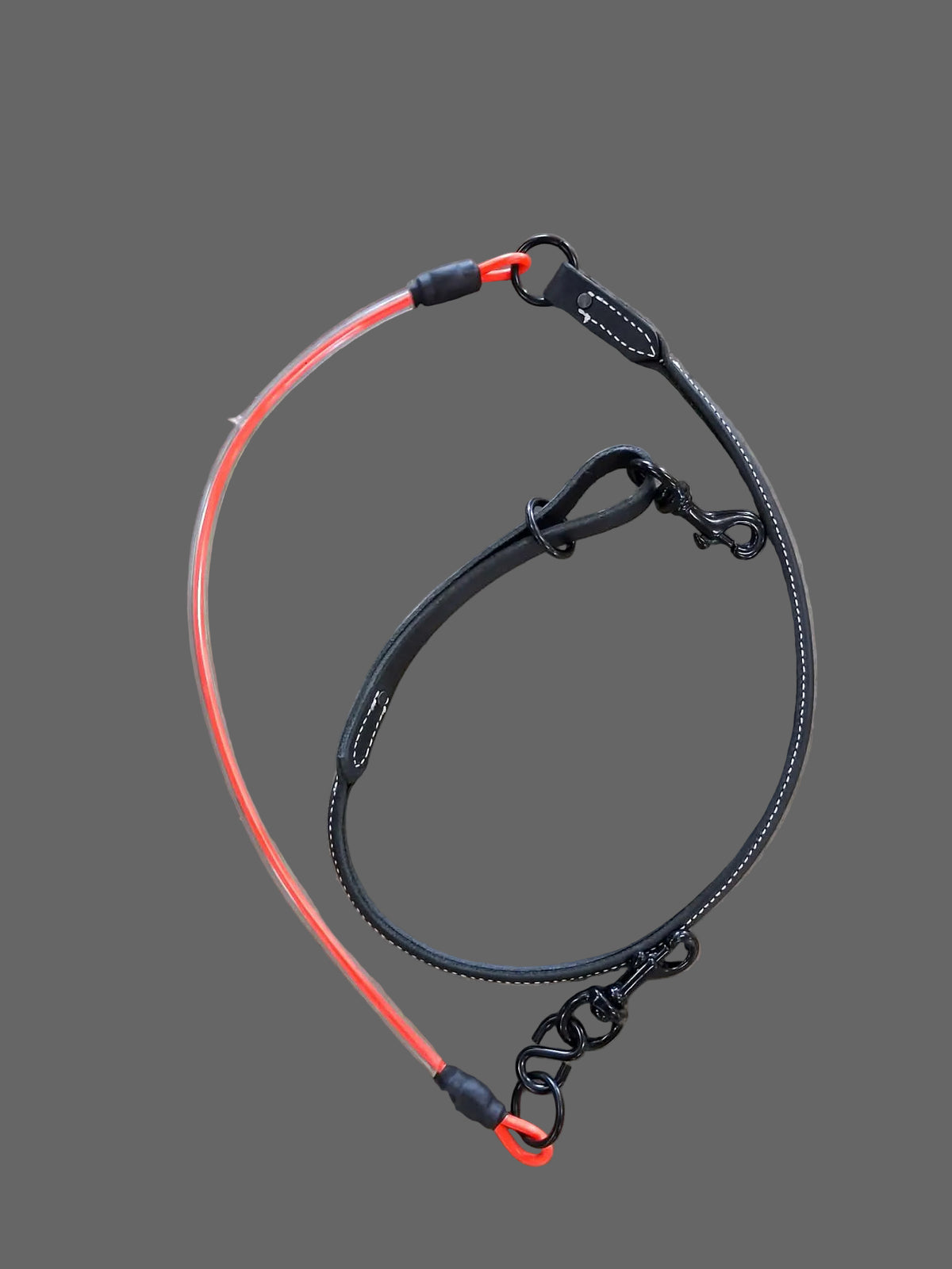 Rolled Leather and Orange Cable